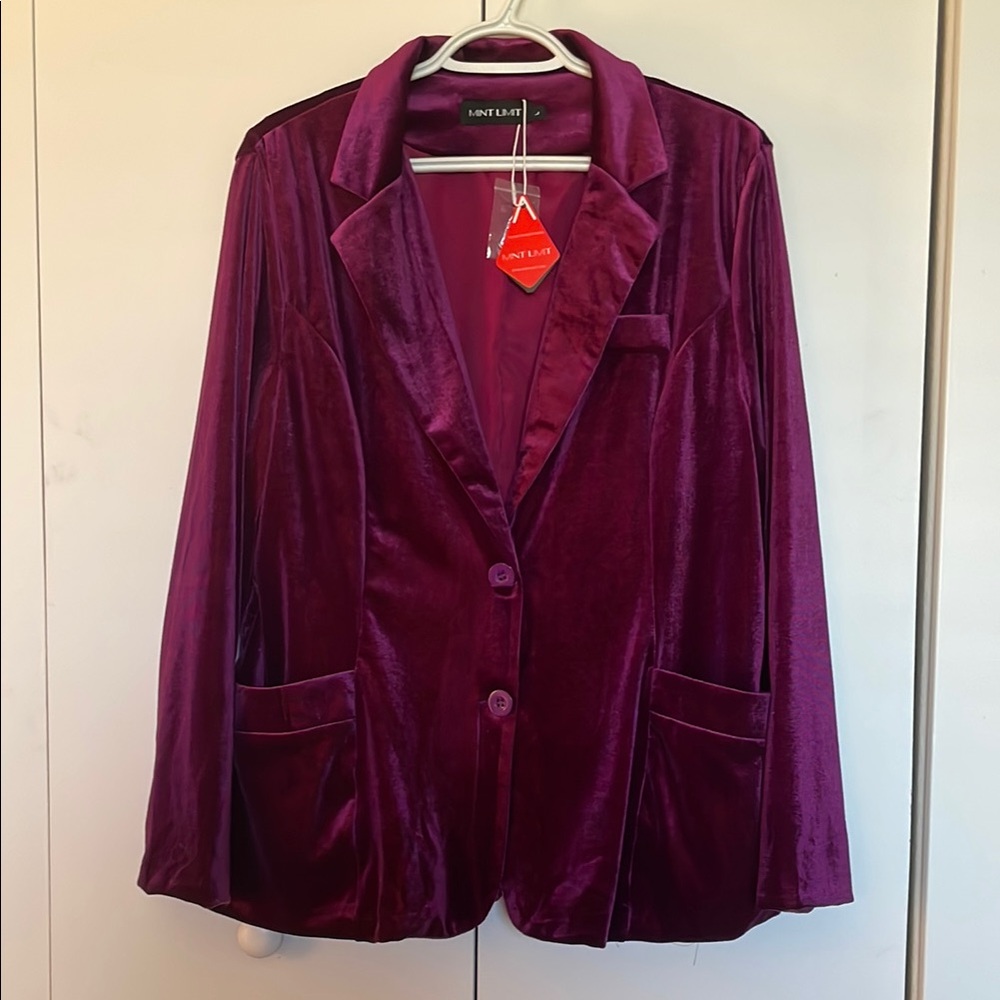 Purple Velvet Women's Jacket